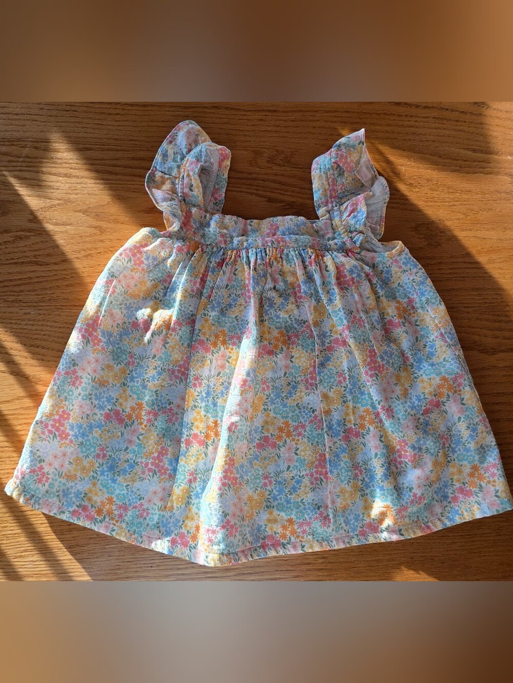Floral Ruffled Strap Short Set- Pastel Pink Blue Yellow